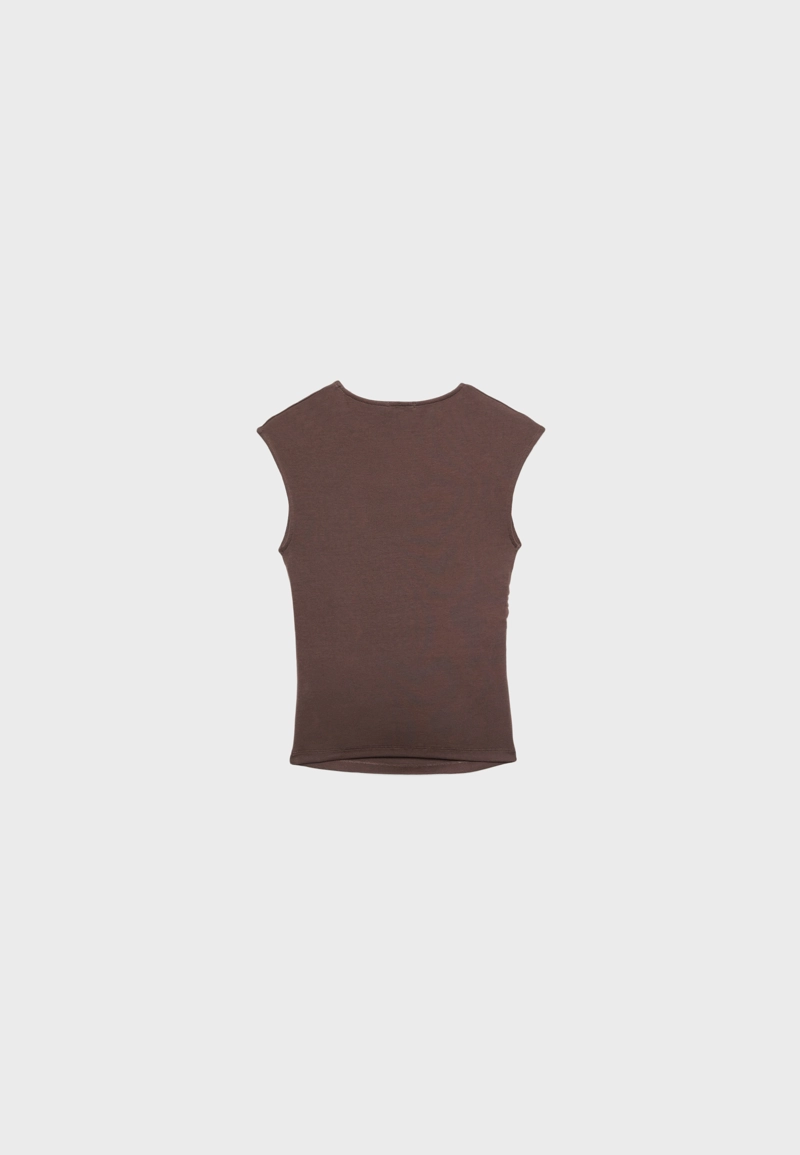 Базовая футболка облегающего кроя со сборками