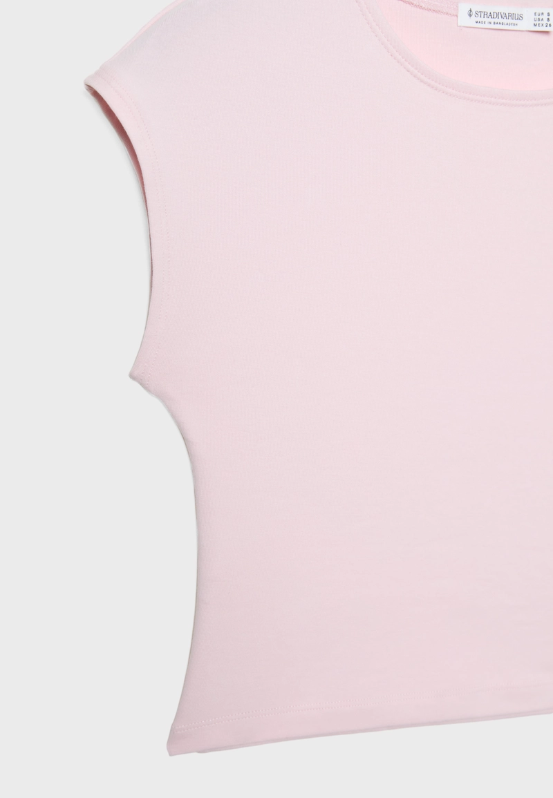 Укороченная базовая футболка в полоску