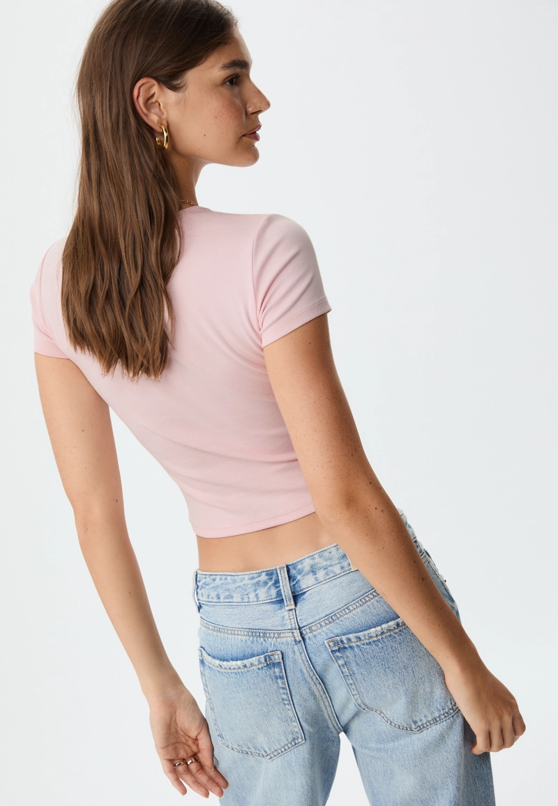 Облегающая базовая футболка