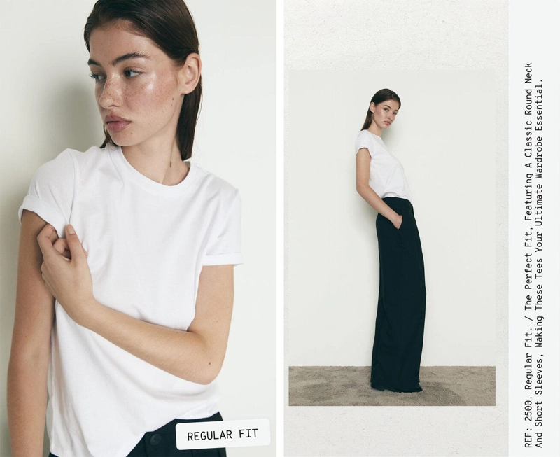 Базовая футболка классического кроя с круглым вырезом