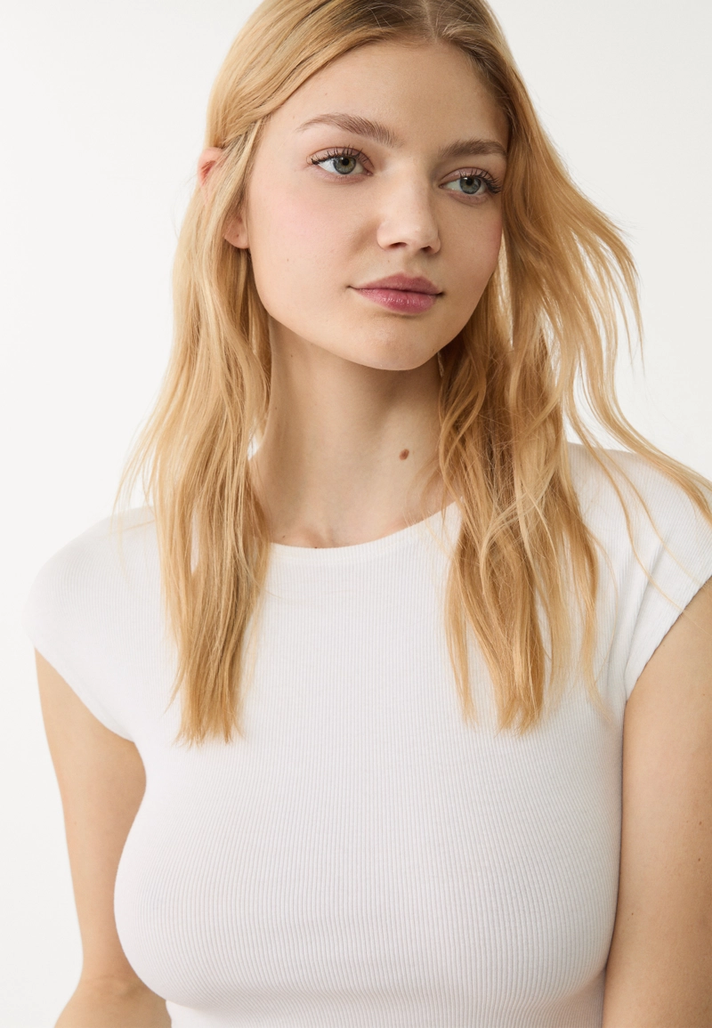 Набор из двух укороченных базовых футболок облегающего кроя