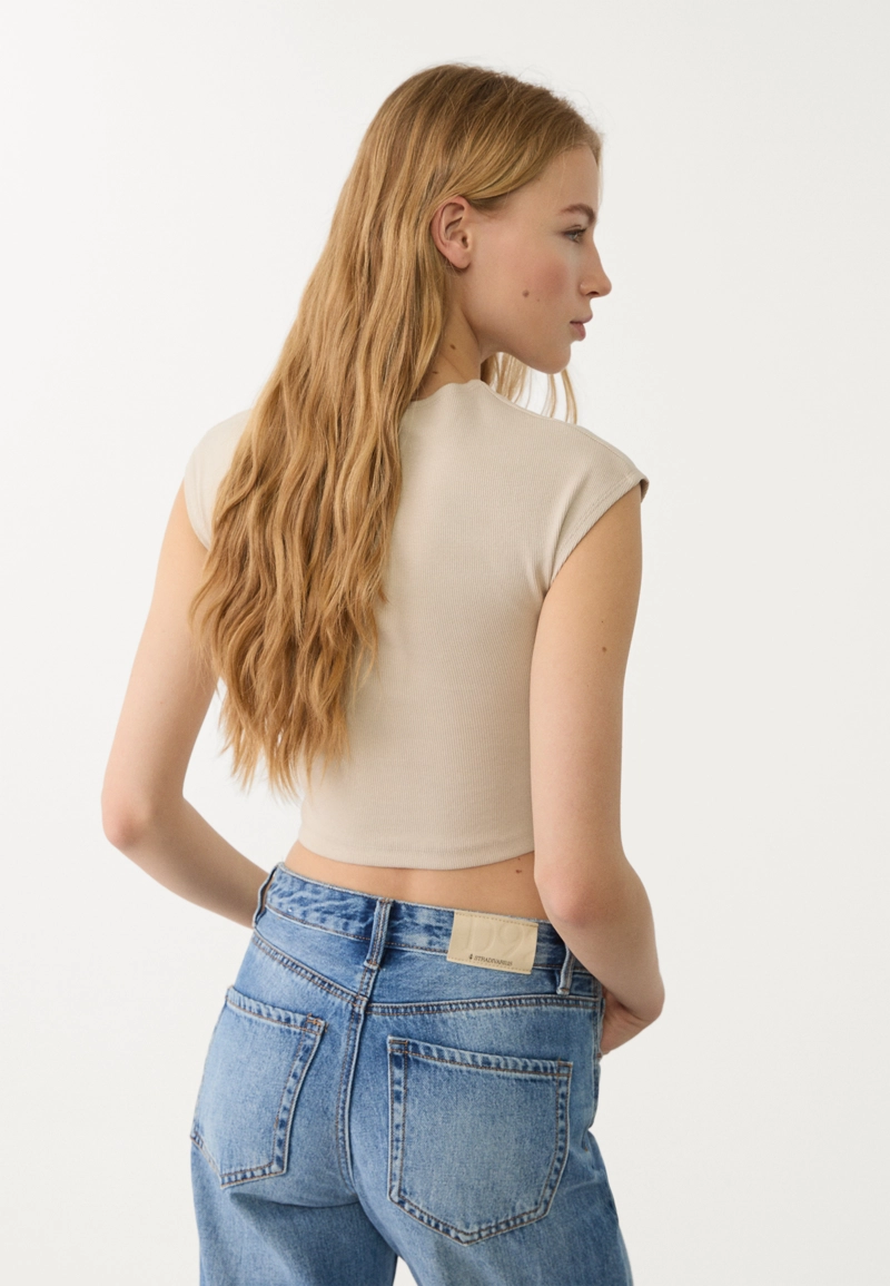 Набор из двух укороченных базовых футболок облегающего кроя