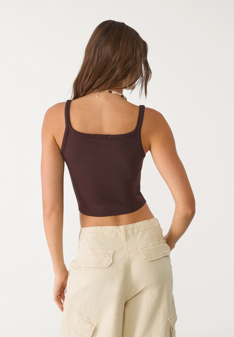 Топ из эластичной ткани на бретелях