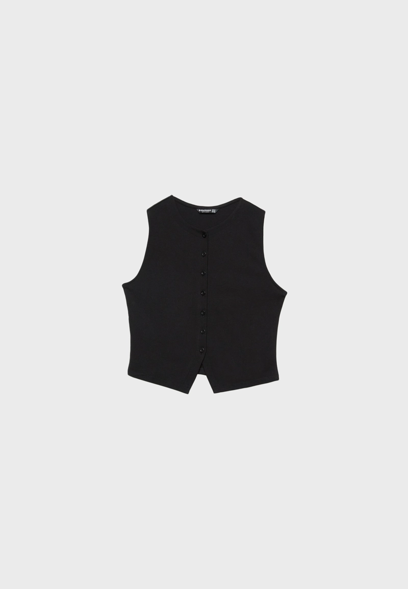 Базовая футболка с пуговицами