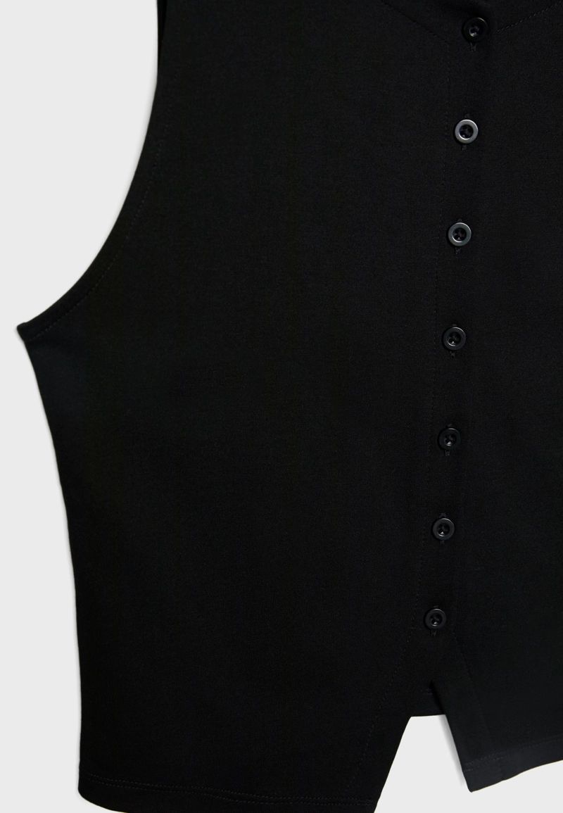 Базовая футболка с пуговицами