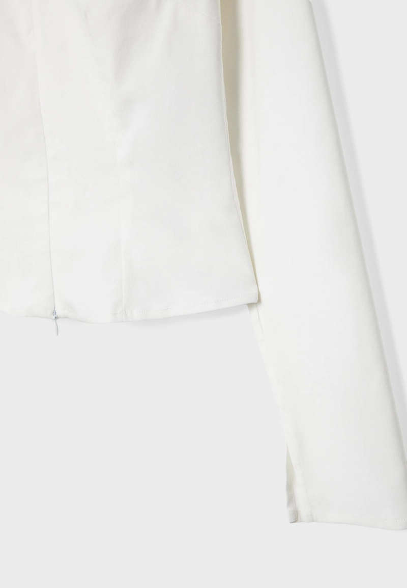 Рубашка из бенгалина с застежкой-молнией