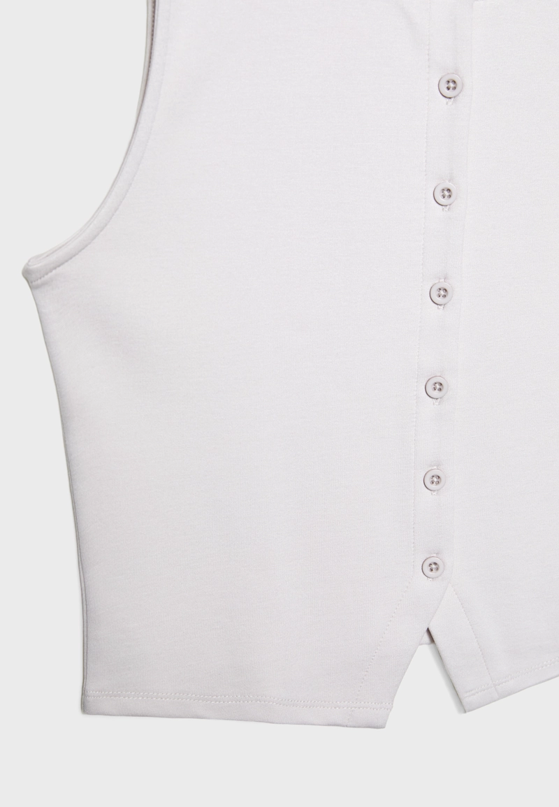 Базовая футболка с пуговицами