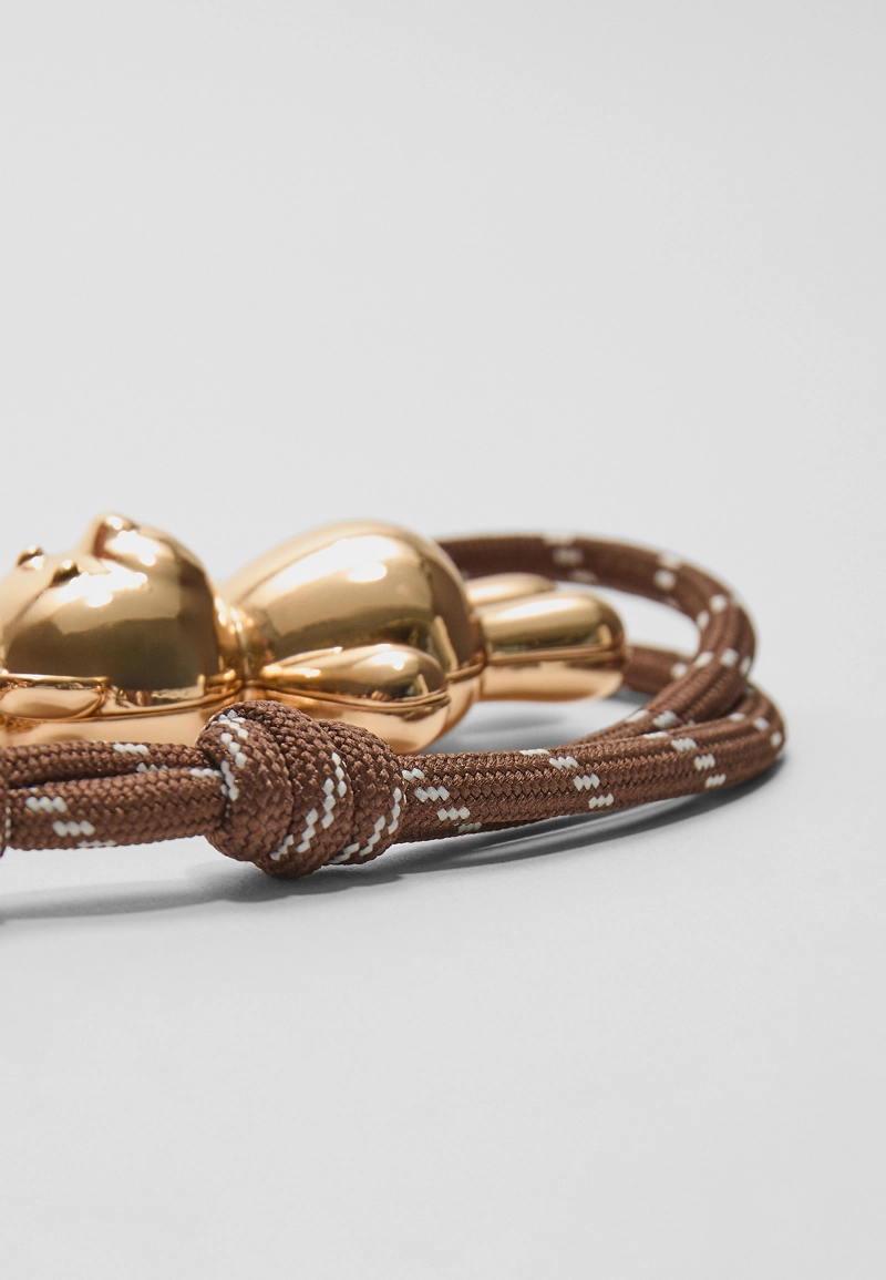 Металлический шарм в виде медвежонка