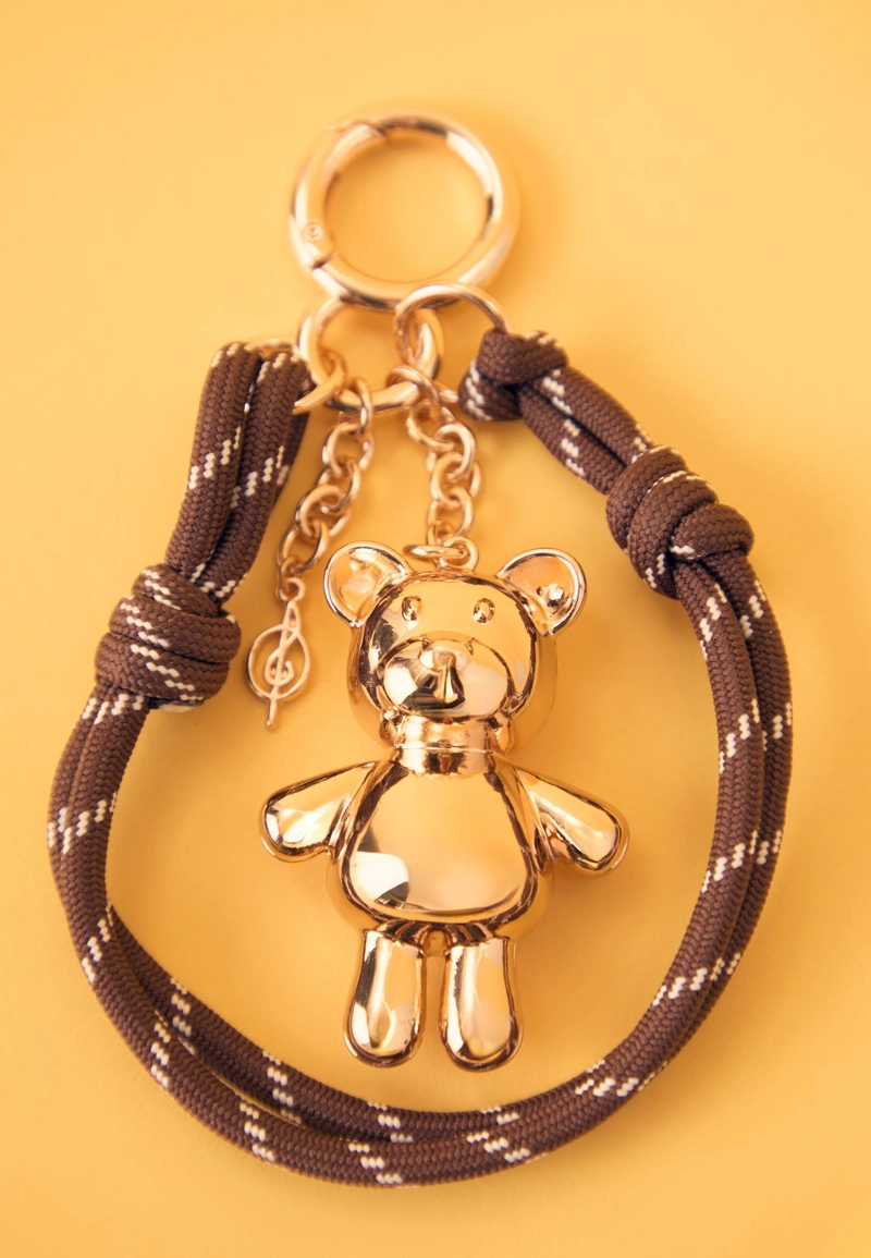 Металлический шарм в виде медвежонка