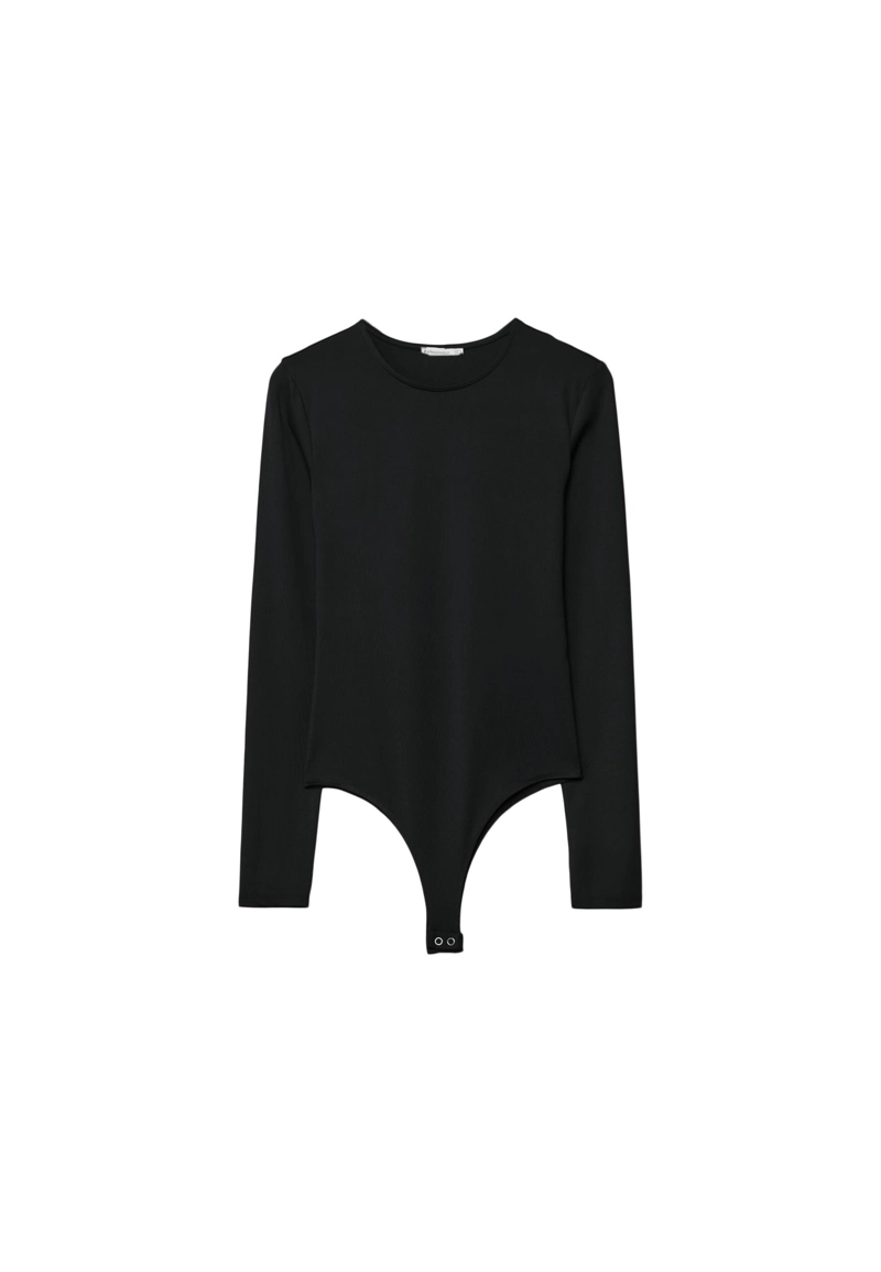 Боди из полиамида с длинным рукавом l06563836