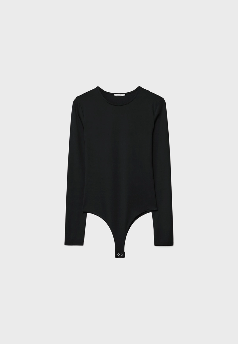 Боди из полиамида с длинным рукавом l06563836