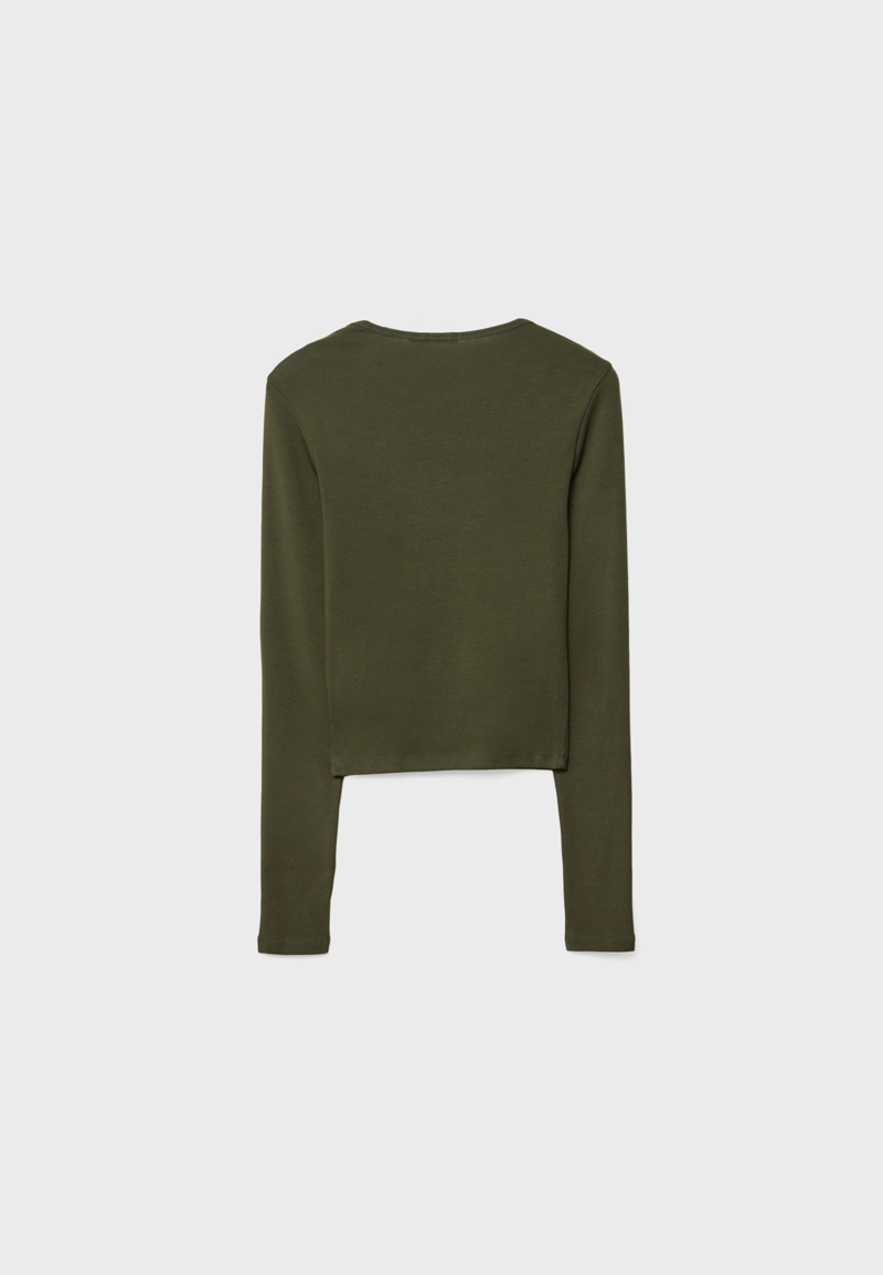 Базовая хлопковая футболка с длинными рукавами