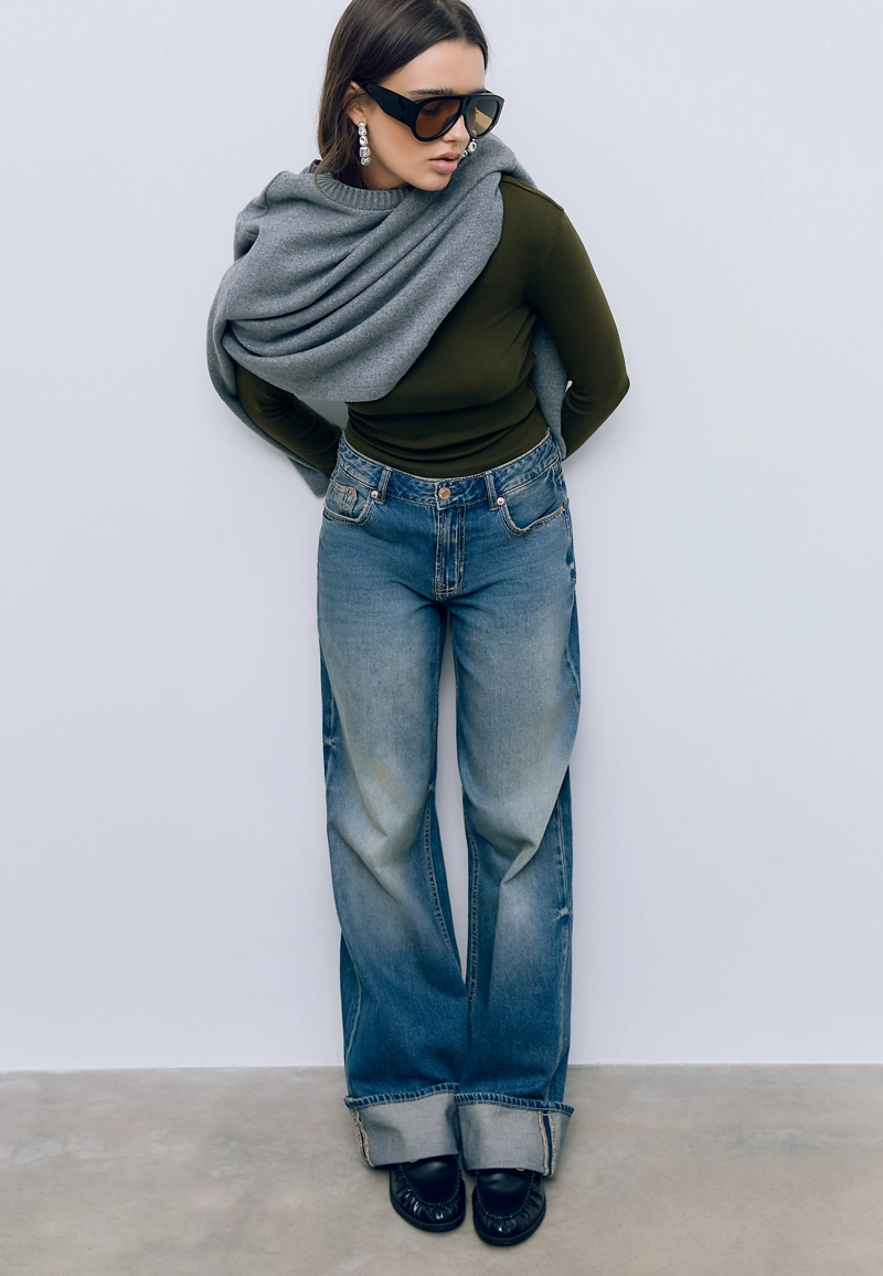 Базовая хлопковая футболка с длинными рукавами