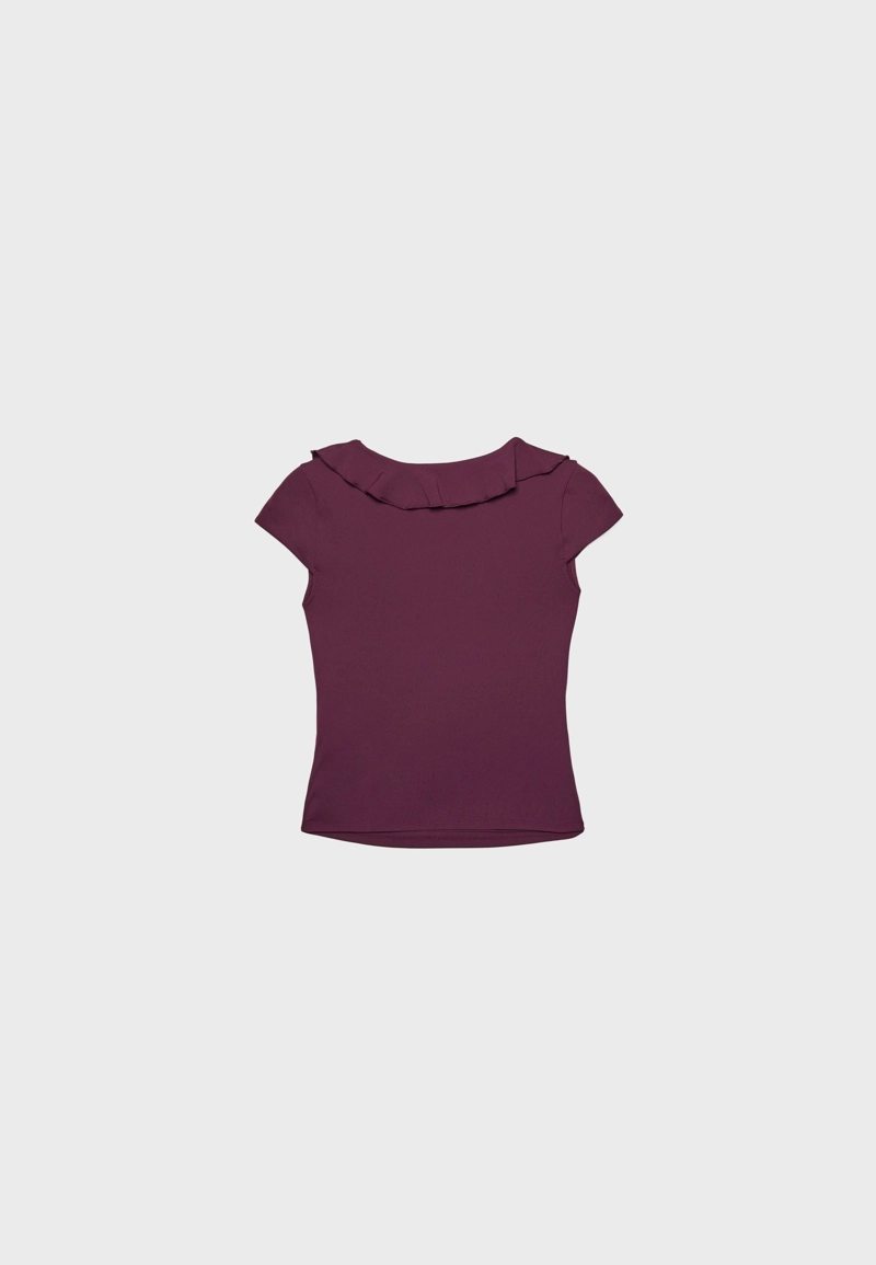 Топ из полиамида с оборками