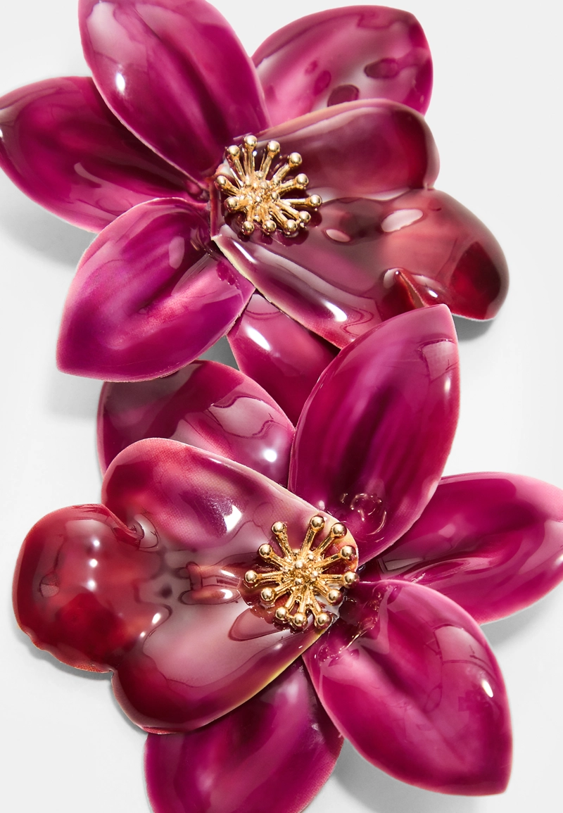 Серьги в виде цветка орхидеи