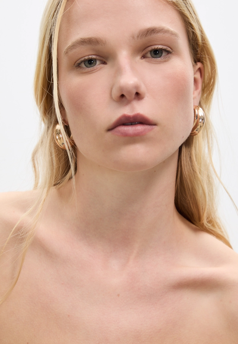 Набор из 2 комбинированных серег-колец