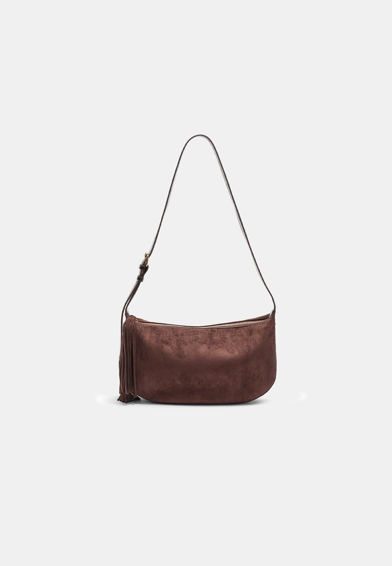 Сумка с бахромой из искусственной замши