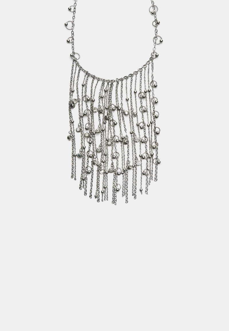 Ожерелье-каскад с бусинами