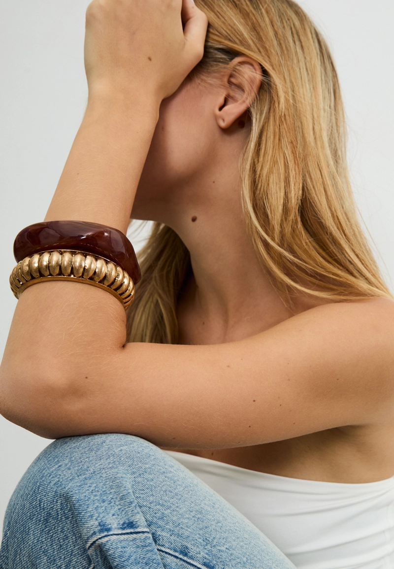 Набор из 2 комбинированных браслетов