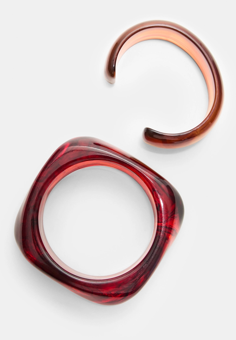 Набор из 2 жестких браслетов