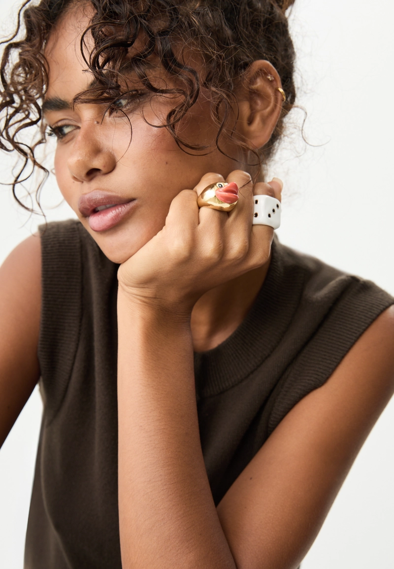 Набор из 2 колец: кубик и уточка