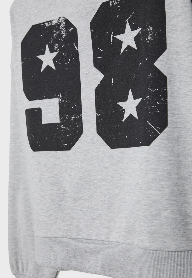 Толстовка с принтом асимметричная