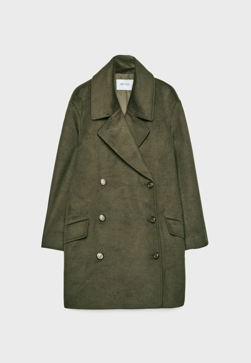 Двубортное пальто