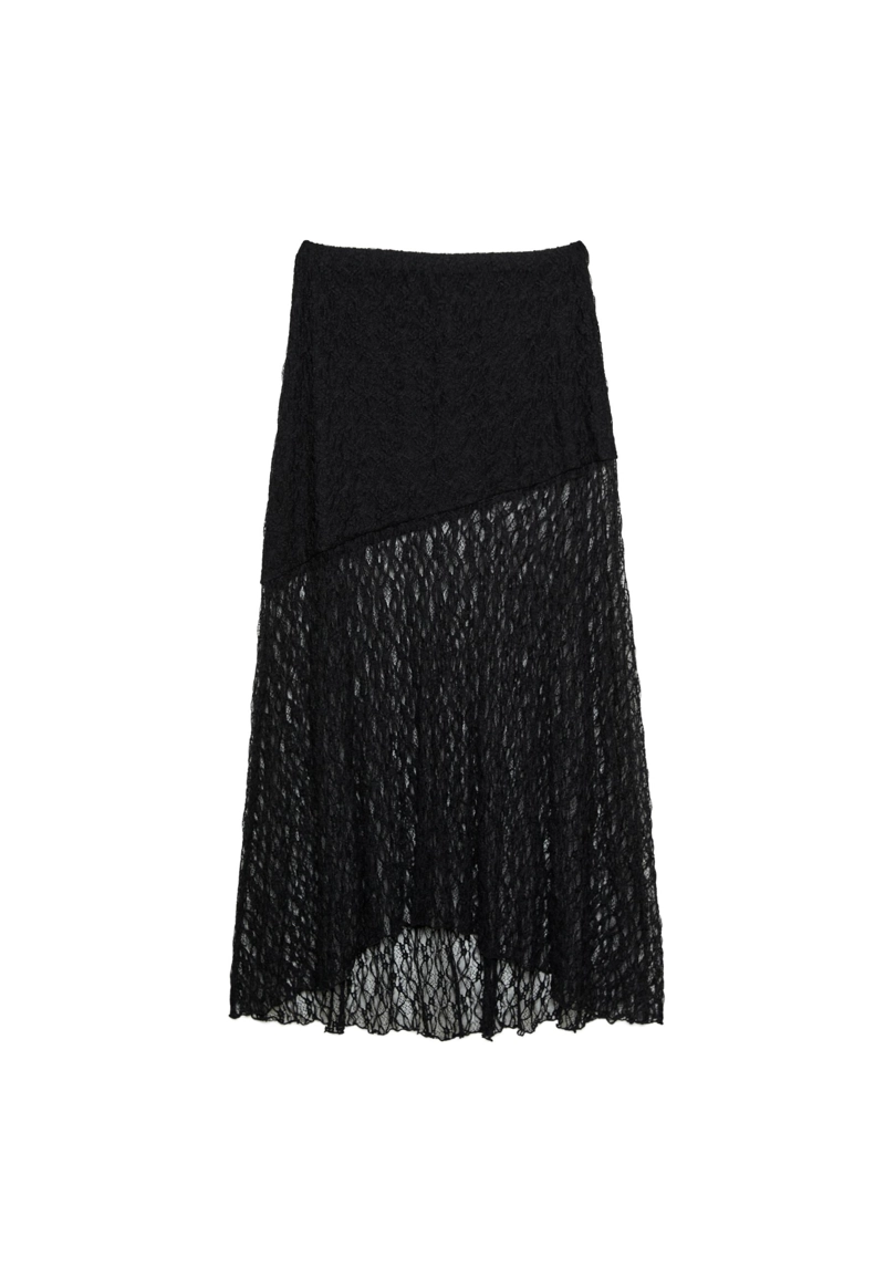 Кружевная юбка миди