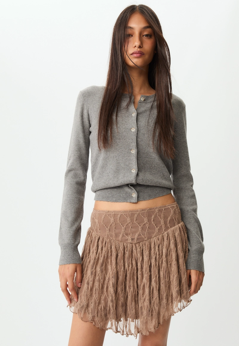 Кружевная мини-юбка