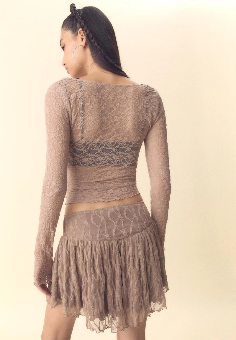 Кружевная мини-юбка