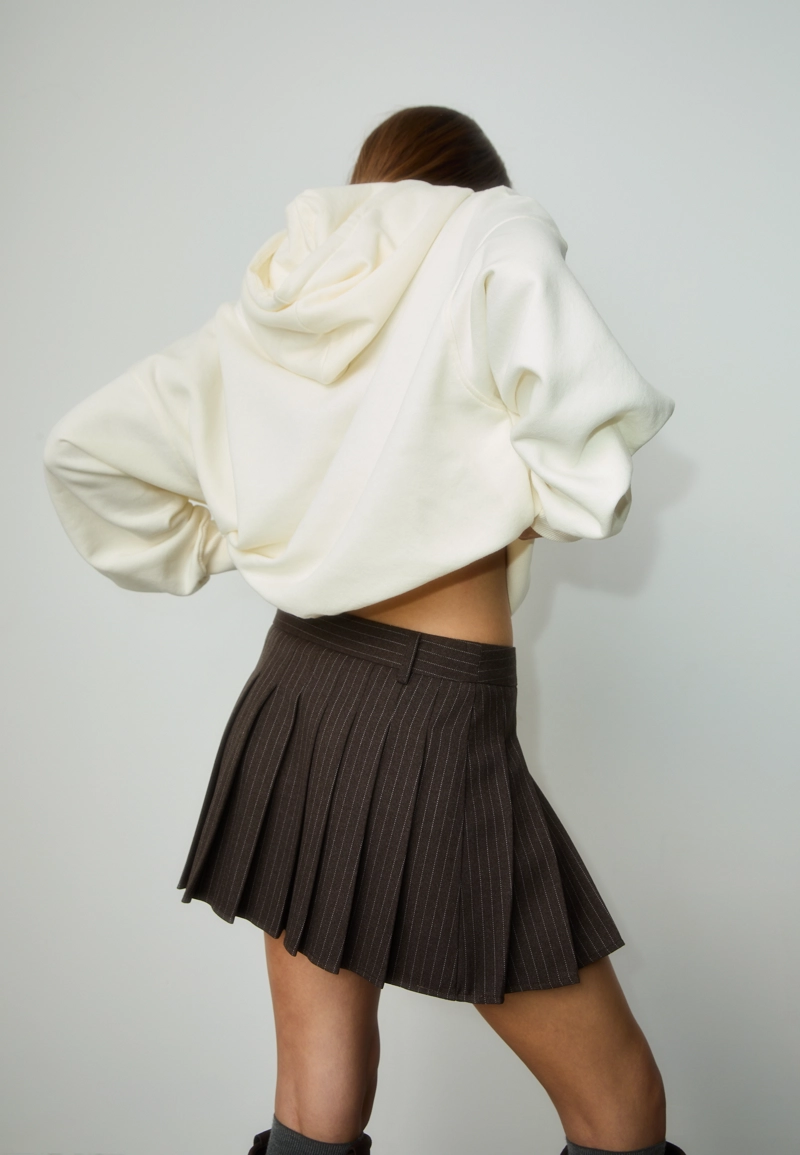 Юбка-солнце в полоску с боковыми складками