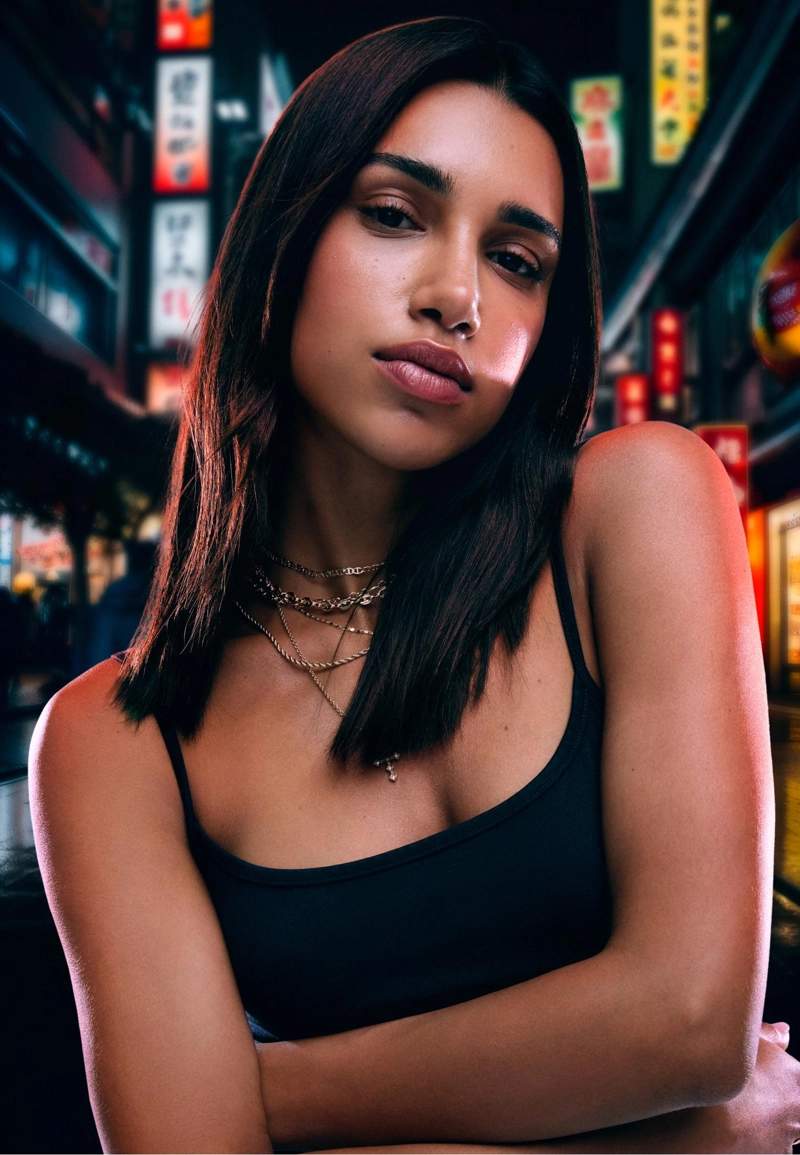 Топ на бретелях из полиамида