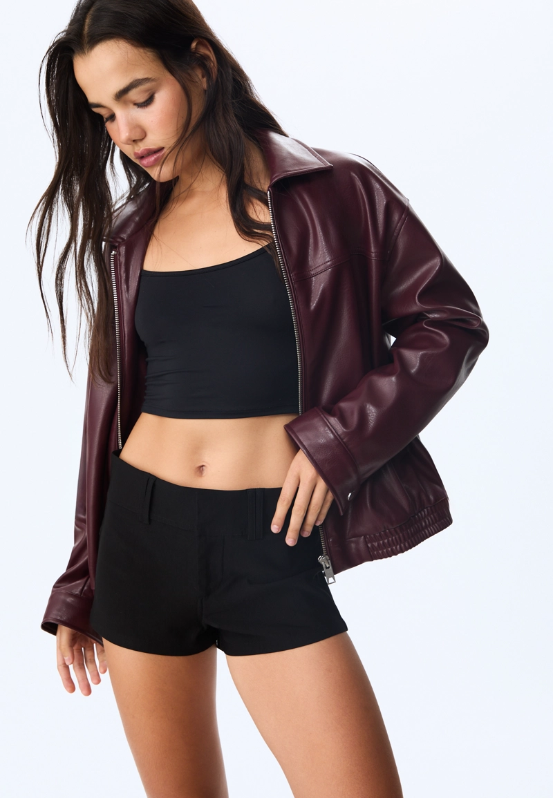 Мини-шорты со шлевками