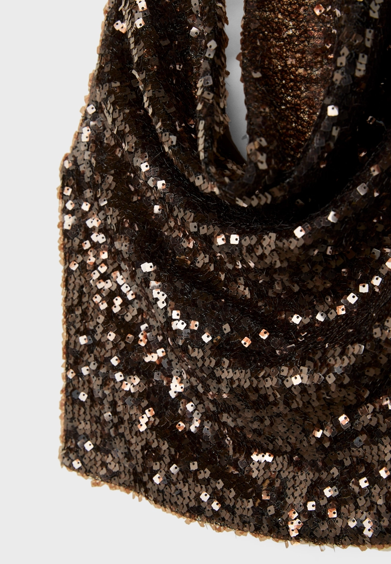 Драпированный топ с блестками