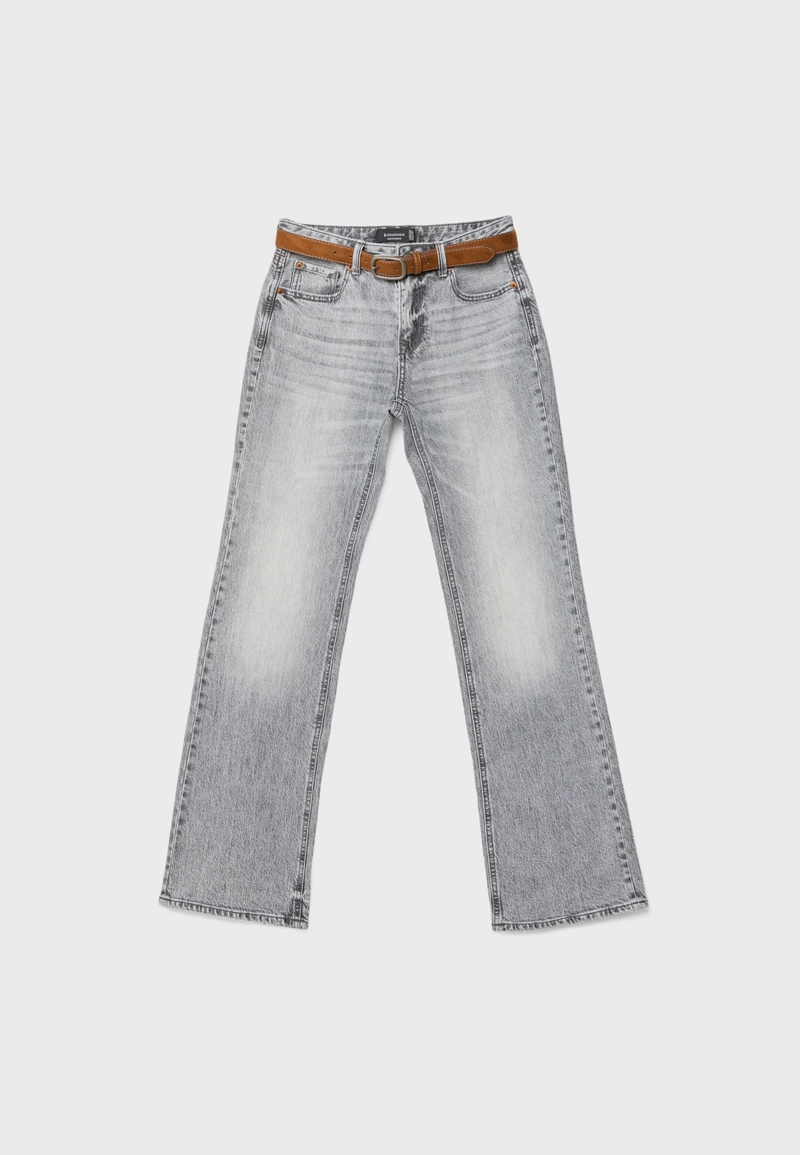 Джинсы bootcut D68 с ремнем