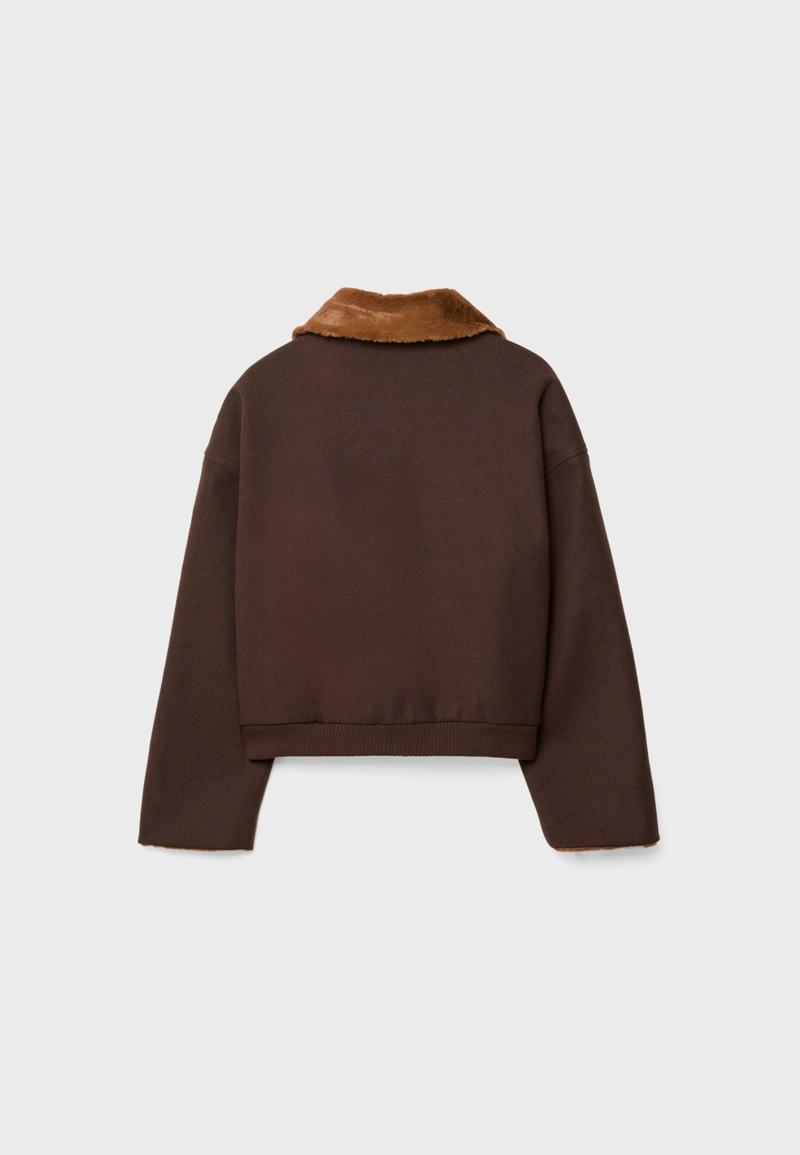 Двусторонняя куртка с искусственным мехом