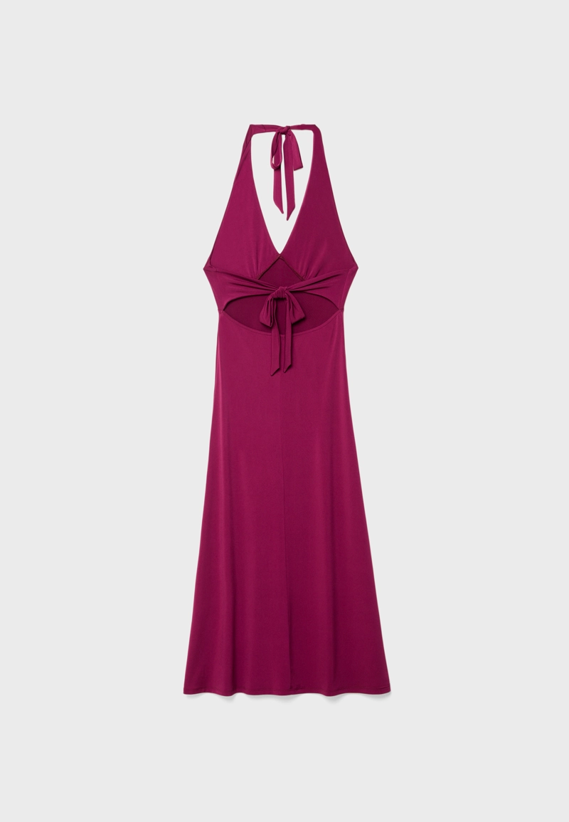 Платье миди с узлом на спине
