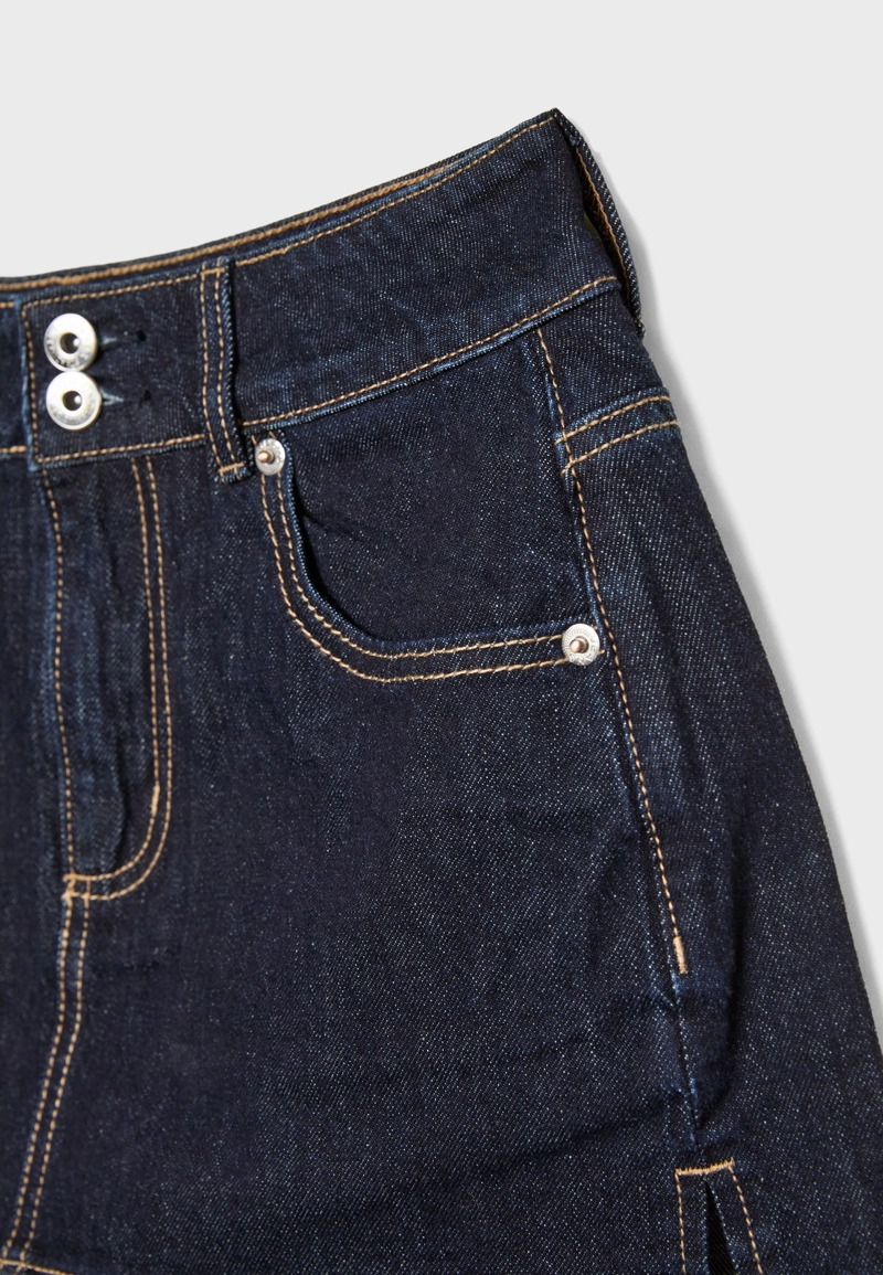 Джинсовая юбка-шорты