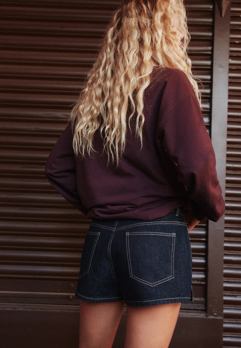 Джинсовая юбка-шорты