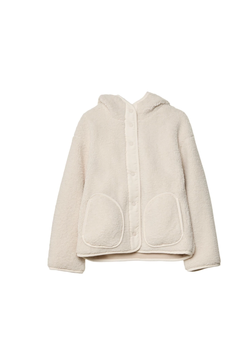 Куртка из искусственной овчины с вельветовыми деталями