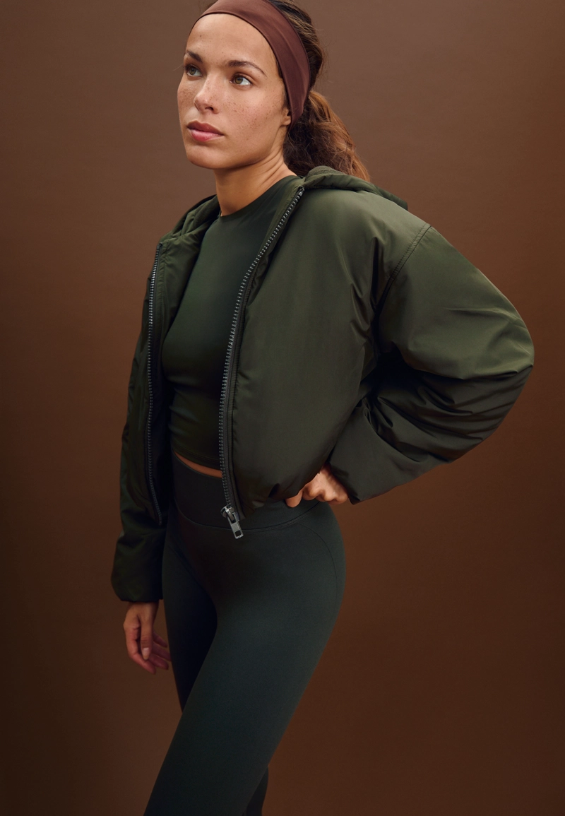 Стеганая куртка-пуховик