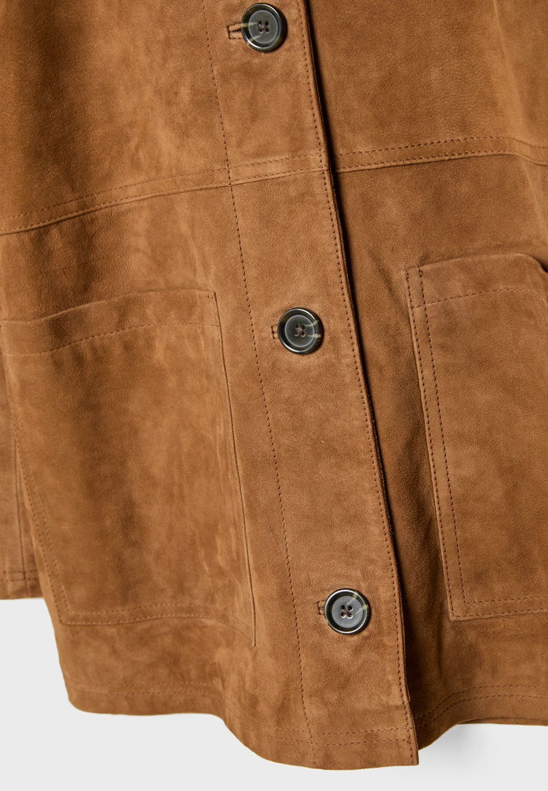 Куртка с карманами из 100% кожи