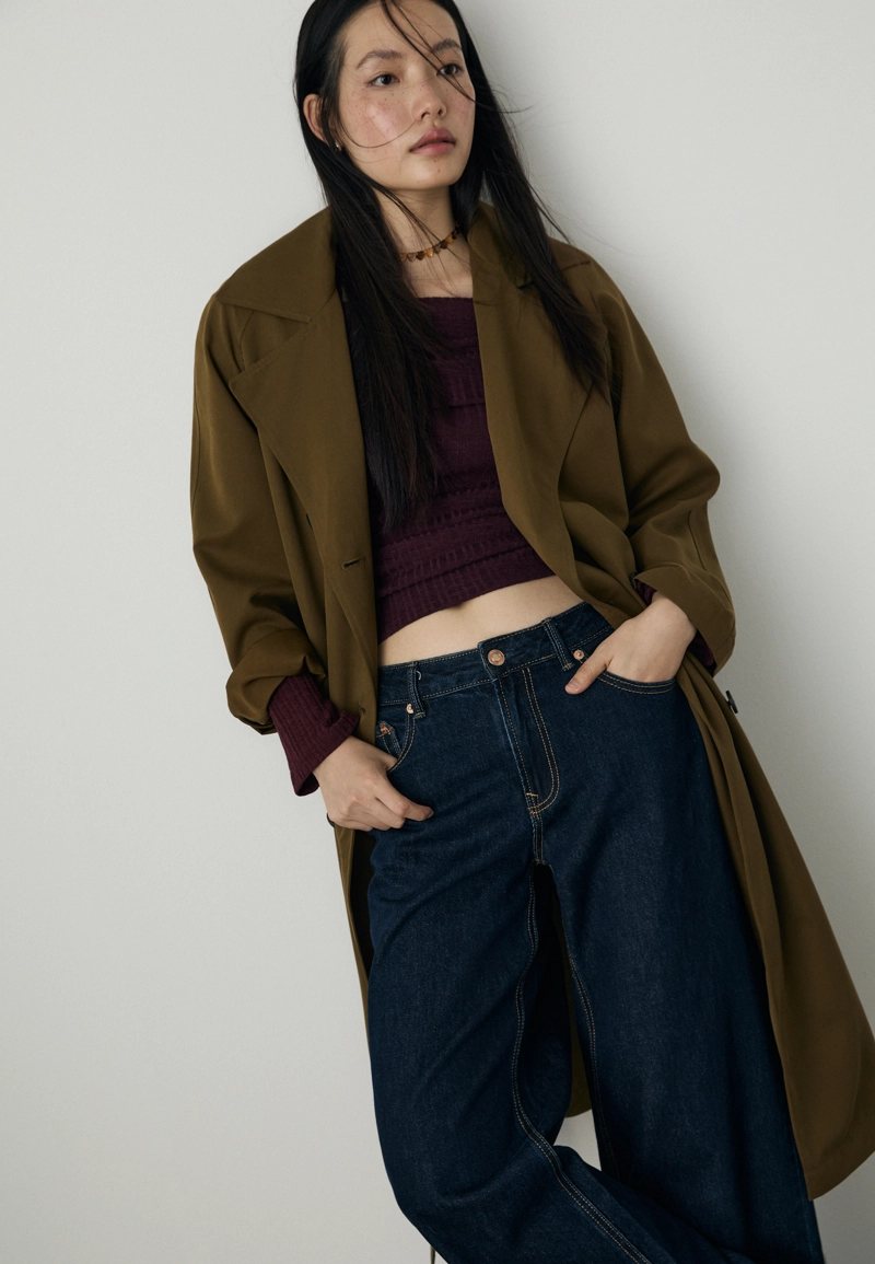 Длинный струящийся тренч оверсайз