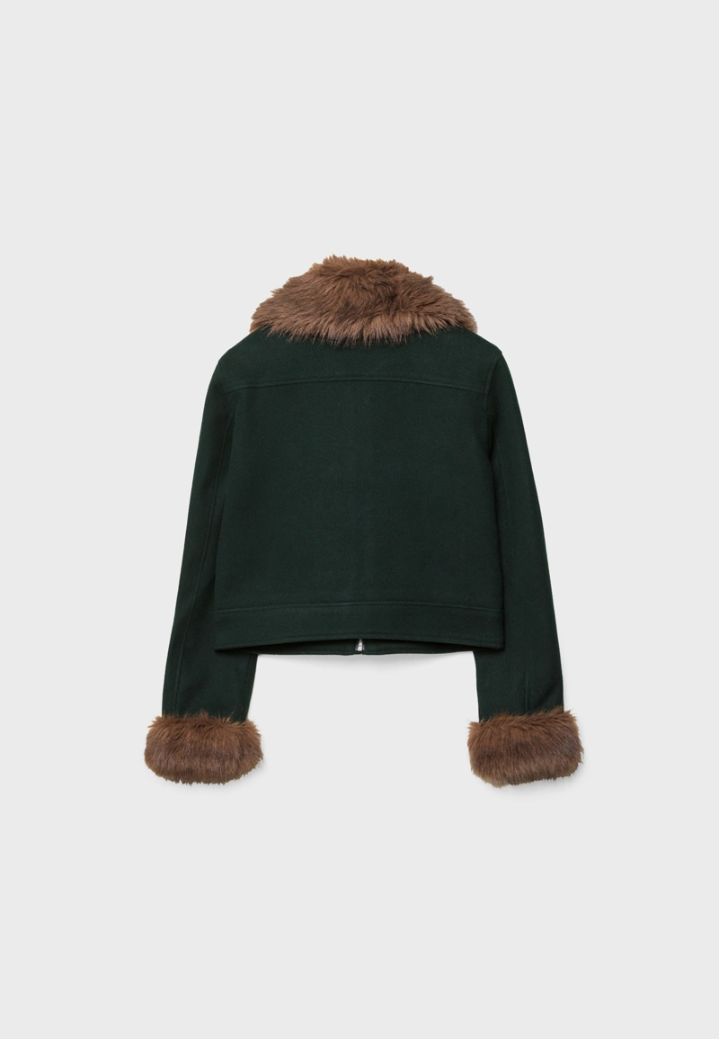 Куртка с отделкой из искусственного меха