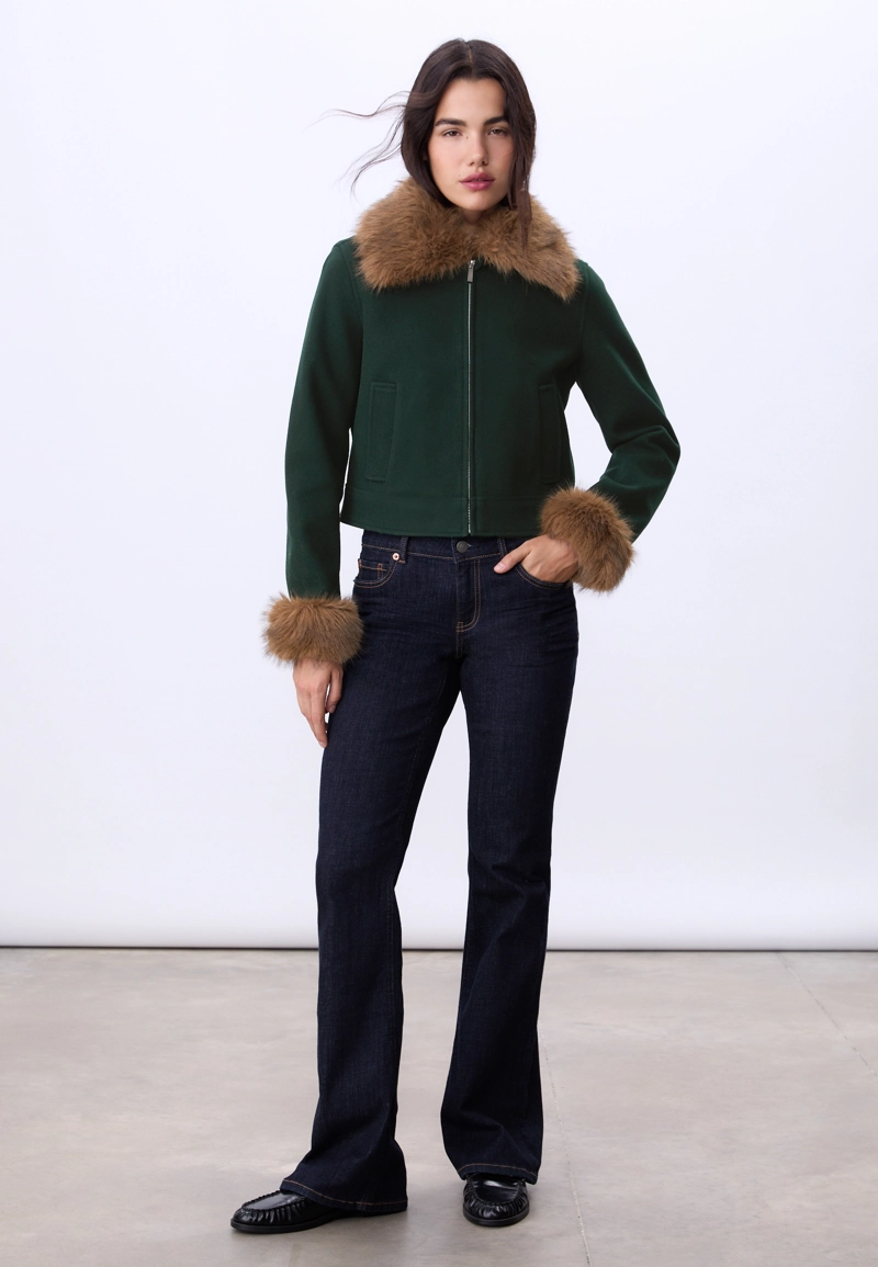 Куртка с отделкой из искусственного меха