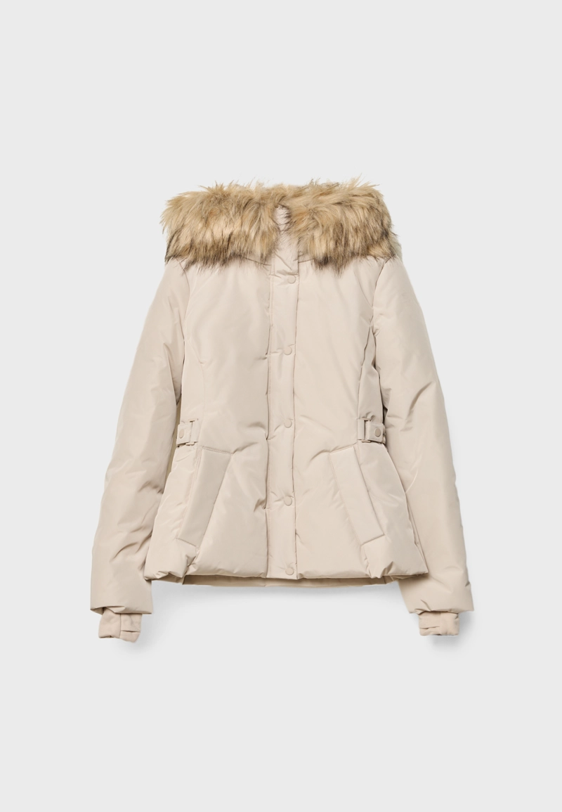 Стеганая куртка с капюшоном