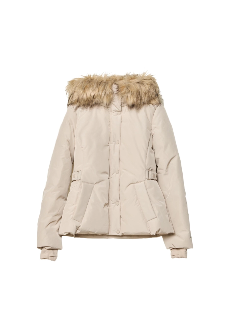 Стеганая куртка с капюшоном