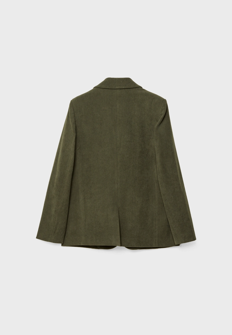 Вельветовый пиджак прямого кроя