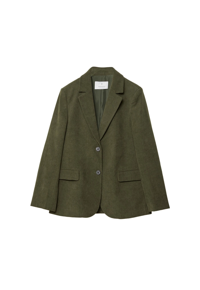 Вельветовый пиджак прямого кроя