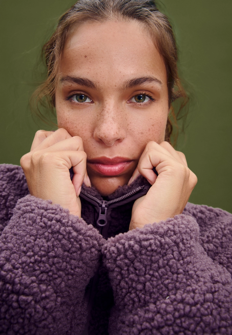 Куртка на молнии под искусственную овчину